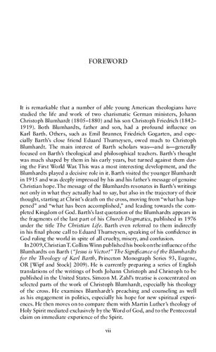 Pneumatology and Theology of the Cross in the Preaching of Christoph Friedrich Blumhardt: The Holy Spirit between Wittenberg and Azusa Street