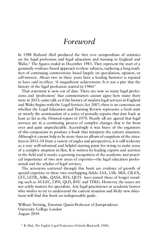 The Futures of Legal Education and the Legal Profession