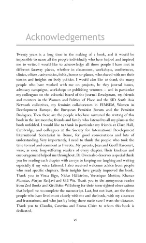 Body Politics in Development: Critical Debates in Gender and Development