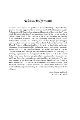 Redefining Sovereignty in International Economic Law