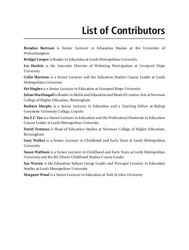 An Introduction to Education Studies: The Student Guide to Themes and Contexts