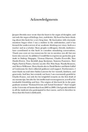 Feeling Cinema: Emotional Dynamics in Film Studies