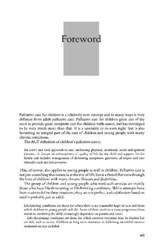 Palliative Care for Children and Families: An Interdisciplinary Approach