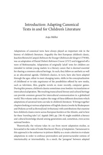 Adapting Canonical Texts in Children's Literature
