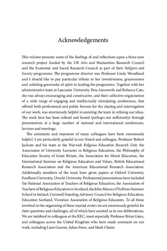 Does Religious Education Work?: A Multi-dimensional Investigation