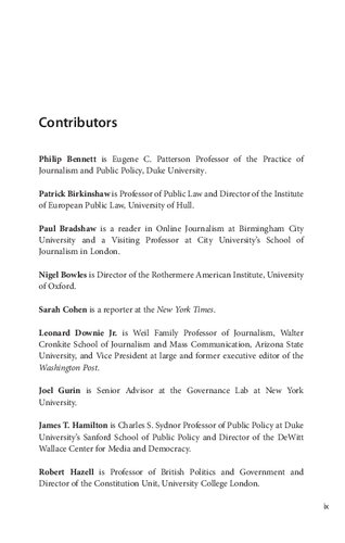 Transparency in Politics and the Media: Accountability and Open Government