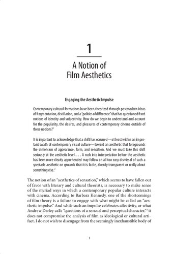 Toward a New Film Aesthetic