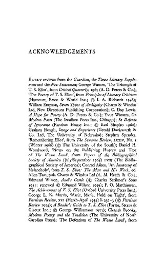 T.S. Eliot: The Waste Land