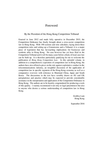 Hong Kong Competition Law