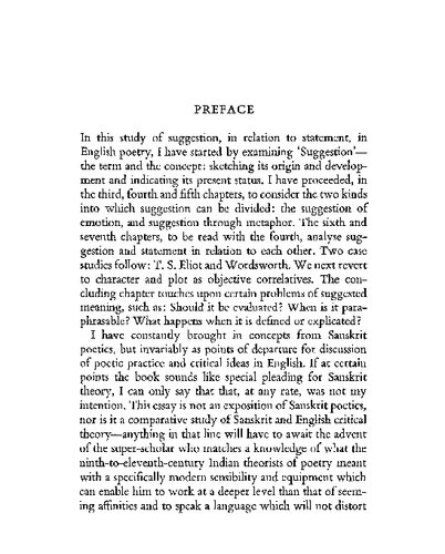 Suggestion and Statement in Poetry