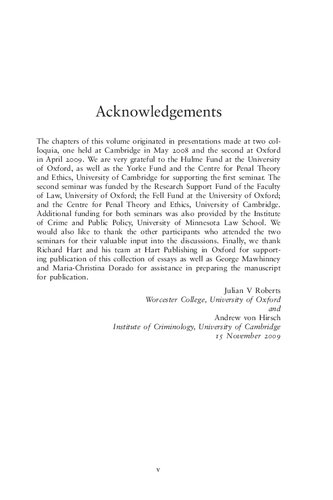 Previous Convictions at Sentencing: Theoretical and Applied Perspectives