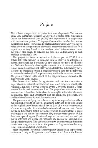 The Practice of International and National Courts and the (De-)Fragmentation of International Law