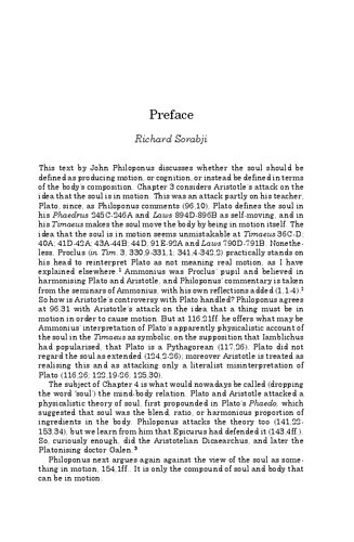 Philoponus: On Aristotle on the Soul 1.3-5