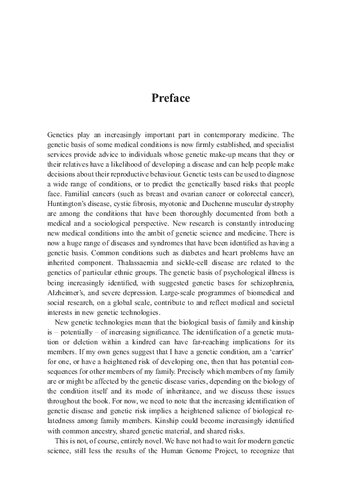 Risky Relations: Family, Kinship and the New Genetics