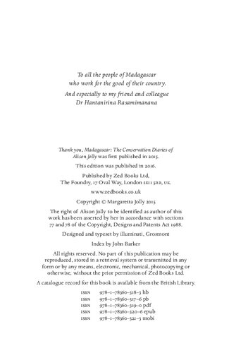 Thank you, Madagascar: The Conservation Diaries of Alison Jolly