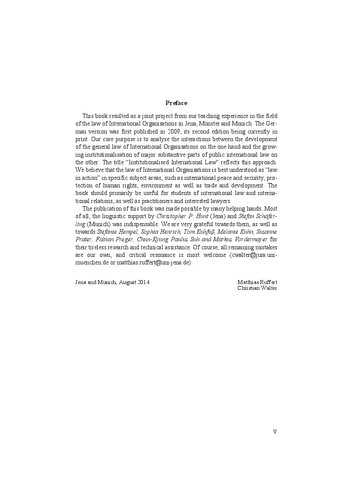 Institutionalised International Law