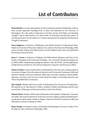 The Philosophy of Education: An Introduction