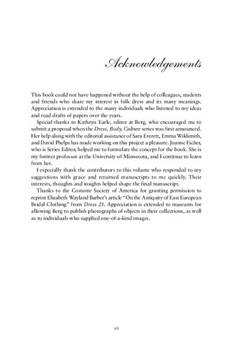 Folk Dress in Europe and Anatolia: Beliefs about Protection and Fertility