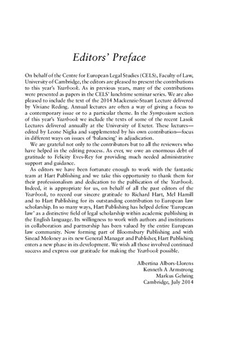 The Cambridge Yearbook of European Legal Studies, Volume 16, 2013–2014