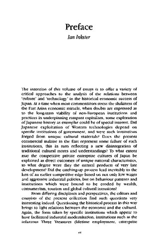 Culture And Technology In Modern Japan