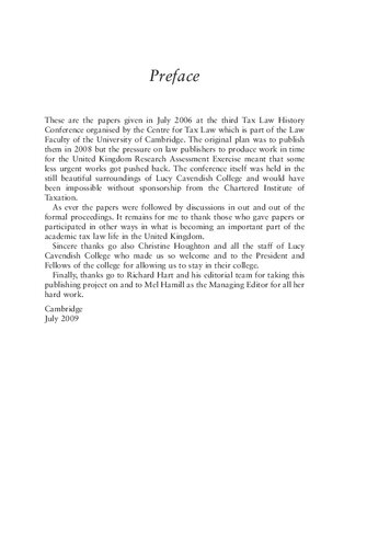 Studies in the History of Tax Law - Volume 3