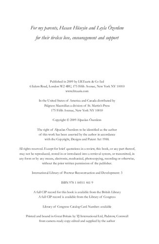 Post-war Recovery: Disarmament, Demobilization and Reintegration