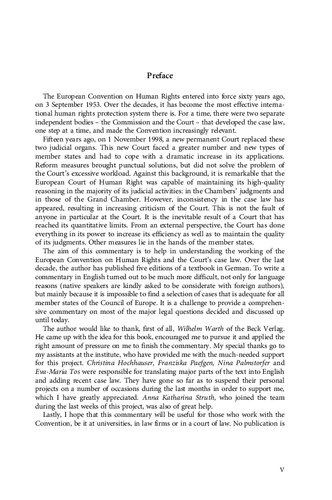 European Convention on Human Rights: Commentary