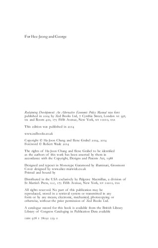 Reclaiming Development: An Alternative Economic Policy Manual