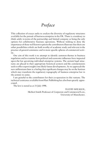 Regulating Enterprise: Law and Business Organisation in the UK