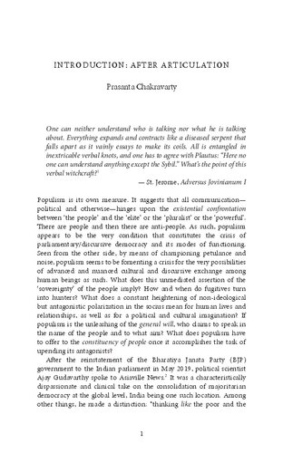 Populism and Its Limits: After Articulation