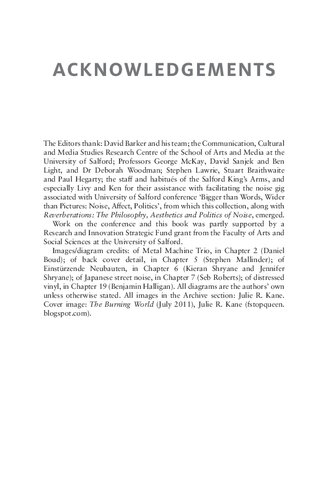 Resonances: Noise and Contemporary Music