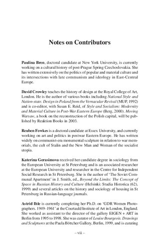 Socialist Spaces: Sites of Everyday Life in the Eastern Bloc