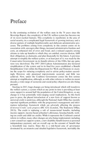 Law in a Complex State: Complexity in the Law and Structure of Welfare