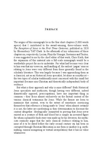 Early Classical Authors on Jesus