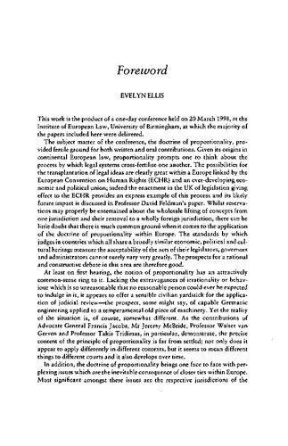 The Principle of Proportionality in the Laws of Europe