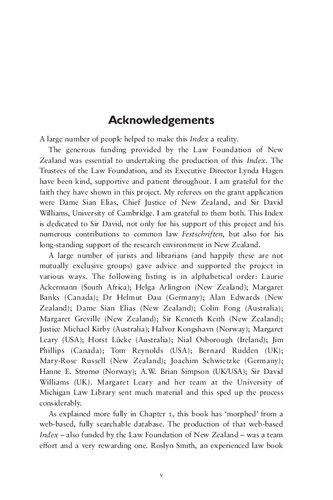 An Index to Common Law Festschriften