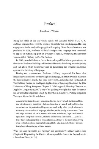 Halliday in the 21st Century: Volume 11 in the Collected Works of M. A. K. Halliday