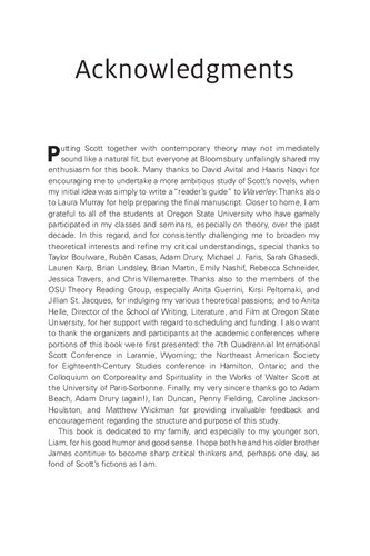 Walter Scott and Contemporary Theory