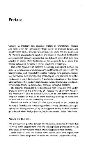 God in Action (Problems in Theology): A Reader