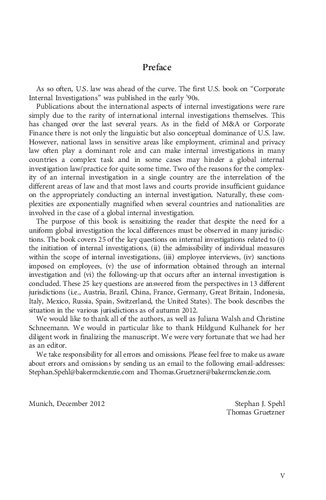 Corporate Internal Investigations: A Systematic Overview of 13 jurisdictions