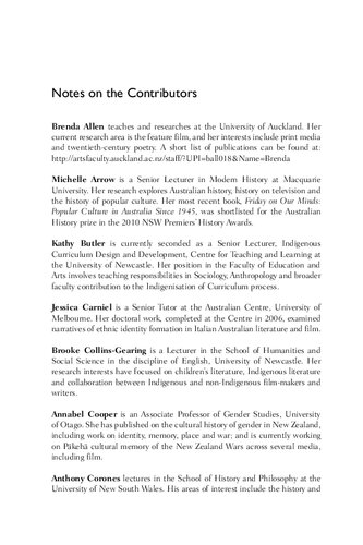 Making Film and Television Histories: Australia and New Zealand