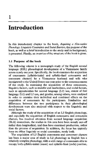 Acquiring a Non-native Phonology: Linguistic Constraints and Social Barriers