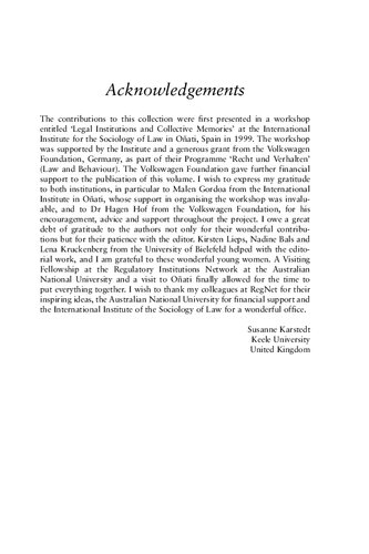 Legal Institutions and Collective Memories