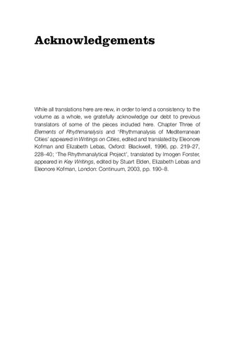 Rhythmanalysis: Space, Time and Everyday Life