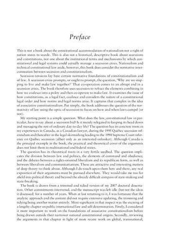 Constitutionalising Secession