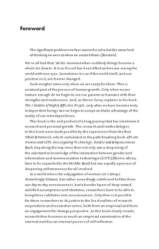 Women and ICT in Africa and the Middle East: Changing Selves, Changing Societies