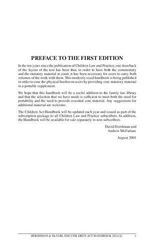 Hershman & McFarlane Children Act Handbook 2021/22