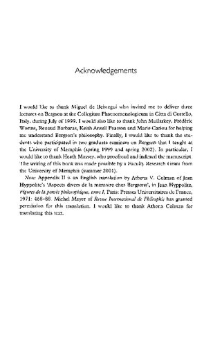 The Challenge of Bergsonism: Phenomenology, Ontology, Ethics