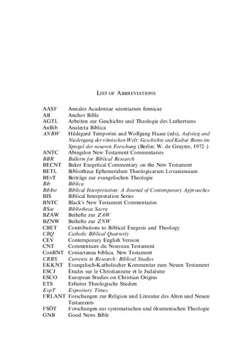 The Nordic Paul: Finnish Approaches to Pauline Theology