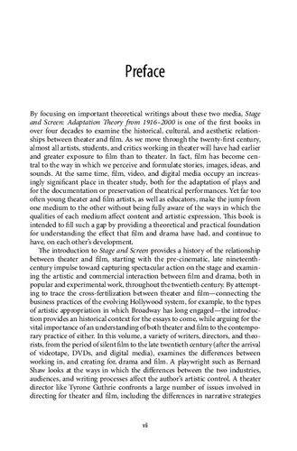 Stage and Screen: Adaptation Theory from 1916 to 2000